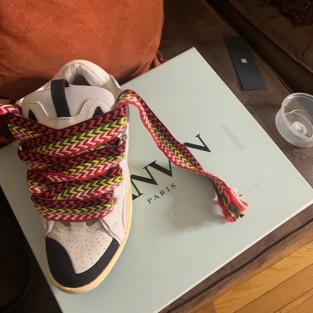 Lanvin Sneakers with Colorful Zigzag Laces